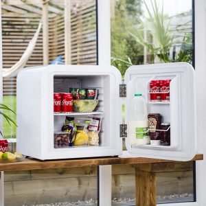 Retro Mini Fridge - White - Image 4